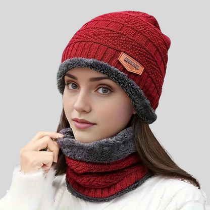 Unisex Winter-Accessoire-Set aus dicker Wolle -HARRISON