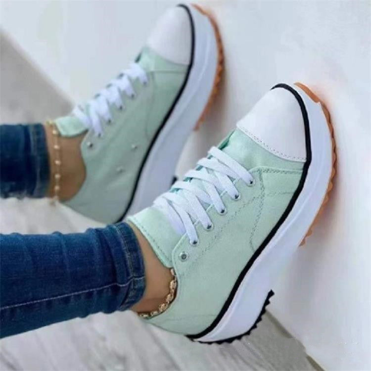 🔥Damen-Schnürsenkel-Sneakers mit Plateau-Absatz