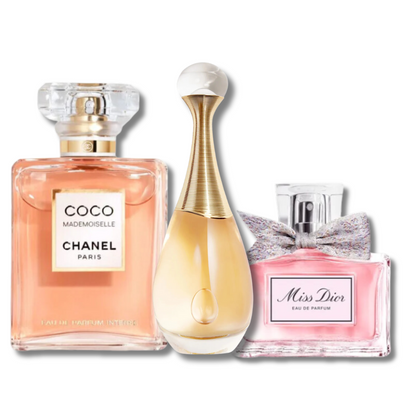 3 Parfüms zu Fabrikpreise (100ml) - Coco Mademoiselle, J'adore Dior, Miss Dior