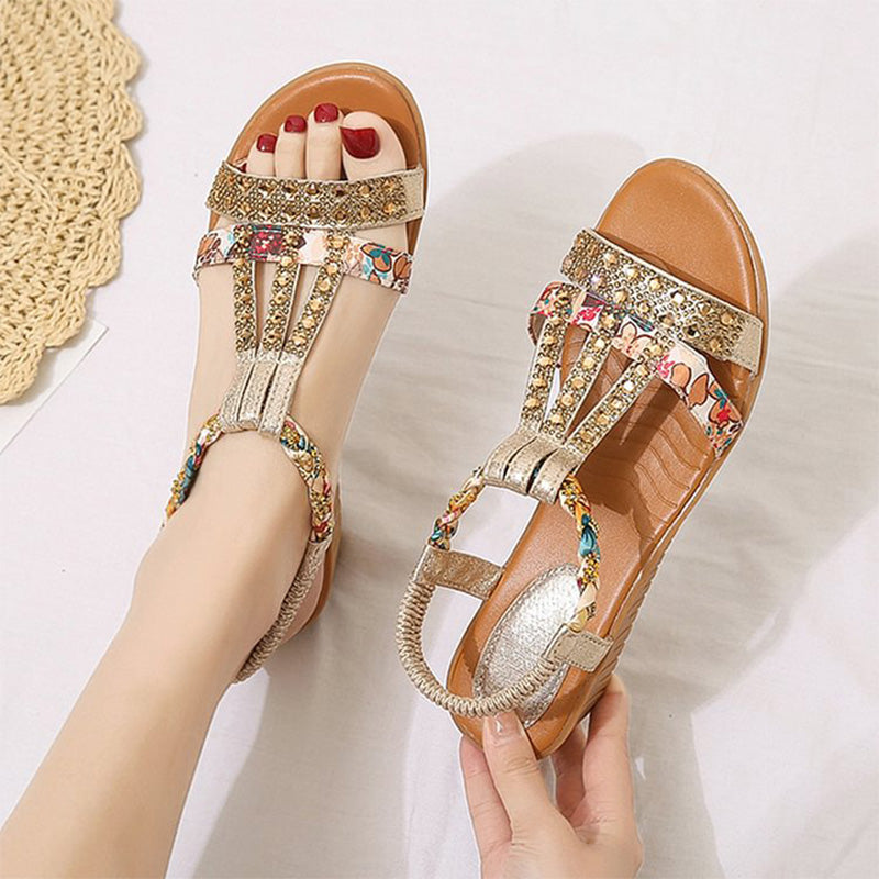 🔥 Letzter Tag Promotion 50% OFF  - Frauen Neue Sommer Strass Offene Zehe Orthopädische Sandalen