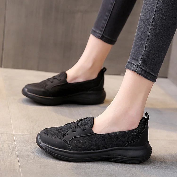 🔥 Last Day Promotion - Orthopädische Frauen atmungsaktiv Slip On Bogen Unterstützung rutschfeste Schuhe