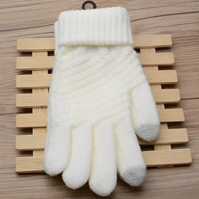 Winterhandschuhe aus Bubble-Strick - NOELYA