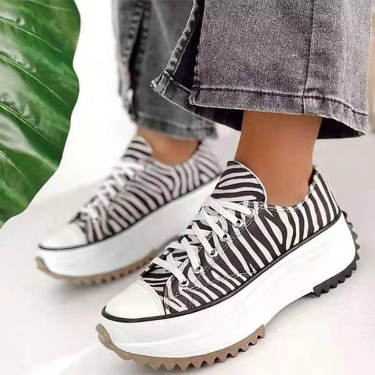 🔥Damen-Schnürsenkel-Sneakers mit Plateau-Absatz