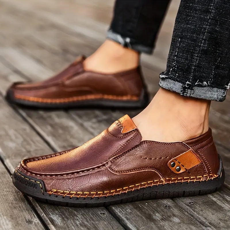 🔥atmungsaktives Kalbsleder🔥Klassische, bequeme Lederschuhe für Herren