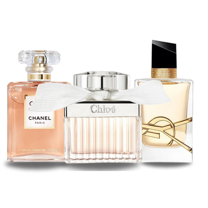 3 Parfüms zu Fabrikpreise (100ml) - Coco Mademoiselle de Chanel, Libre d'Yves Saint Laurent, Chloé Signature