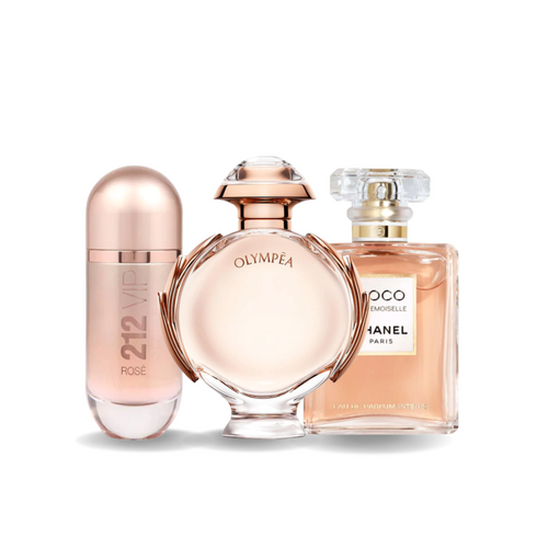 3 Parfüms zu Fabrikpreise (100ml) - 212 VIP Rosé de Carolina Herrera, Olympéa de Paco Rabanne, Coco Mademoiselle de Chanel