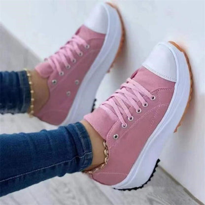 🔥Damen-Schnürsenkel-Sneakers mit Plateau-Absatz